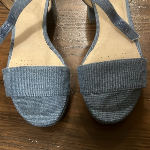 Lifestride Blue Denim Block Sandals Size 10 W - Picture 14 of 15